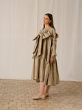 BOW DRESS | BEETLED TAUPE