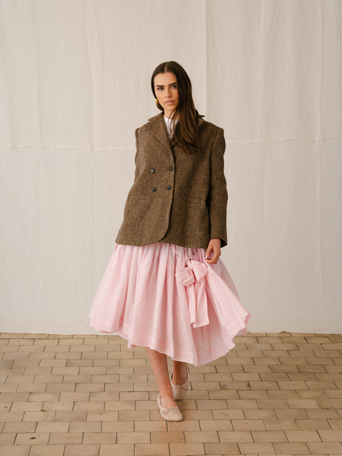 TWEED JACKET | BROWN