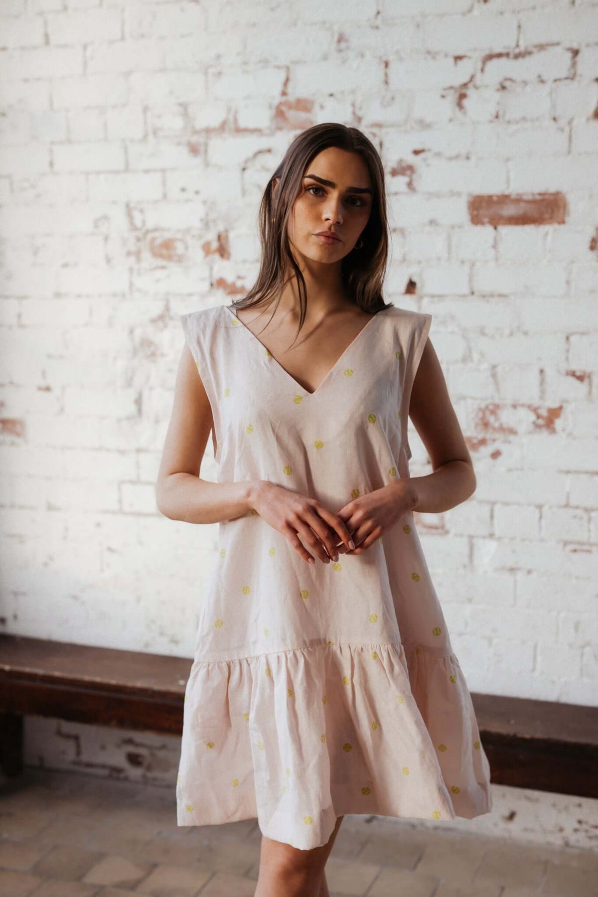 linen tennis dress 1960s Mary ODonnell Linen/Cotton Tennis Dress Size 2-Rare