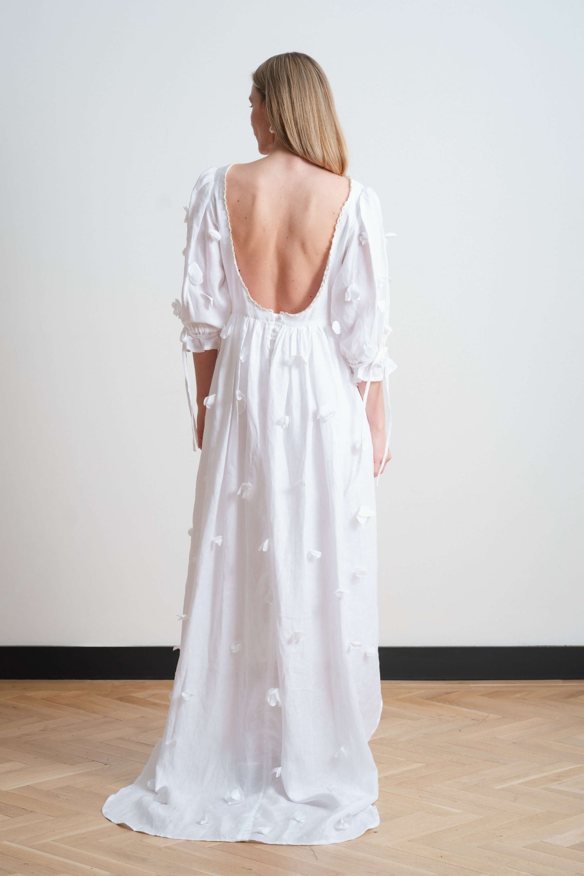 grace and co linen dress Golden Hour Linen Dress Cement Flower / Large