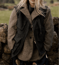 ASYMMETRIC TWEED GILET | GREEN