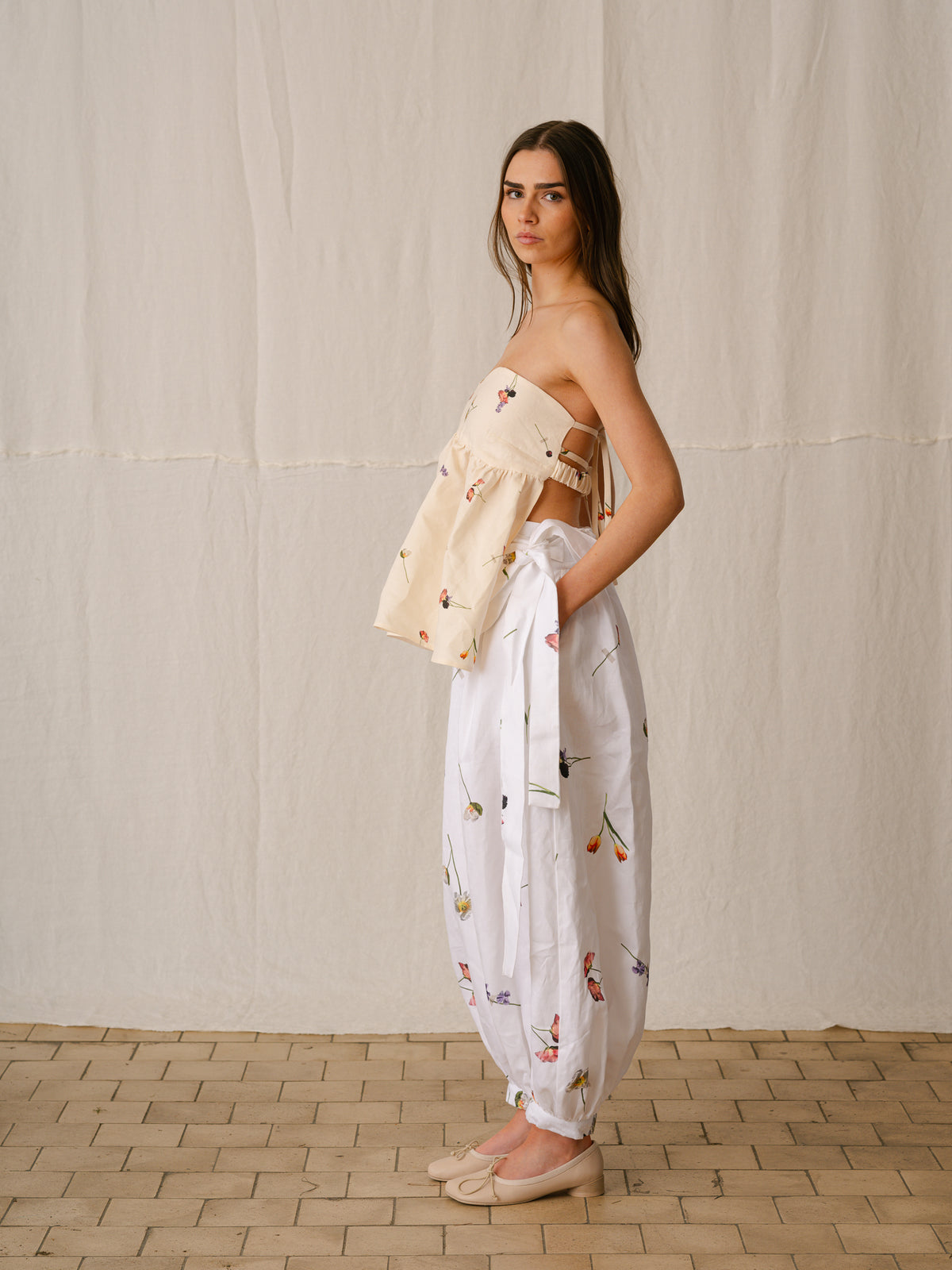 PARACHUTE TROUSERS | PRESSED FLOWER BEETLED