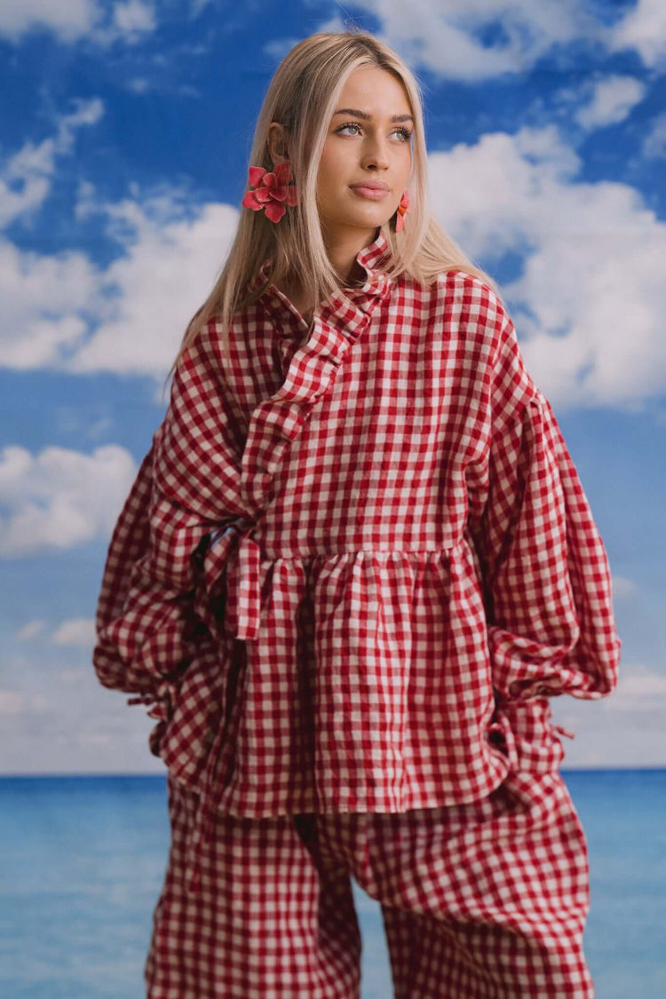 CAMILLE TOP | GINGHAM