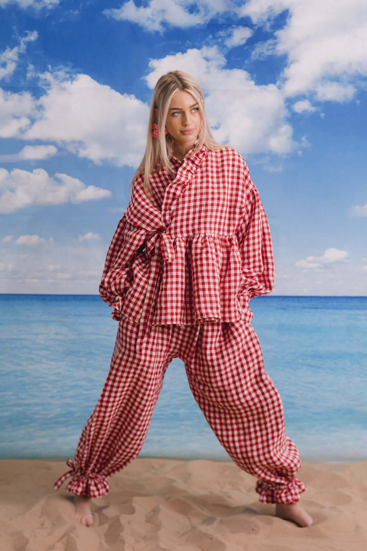 CAMILLE TOP | GINGHAM