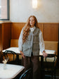 ASYMMETRIC TWEED GILET | GREY