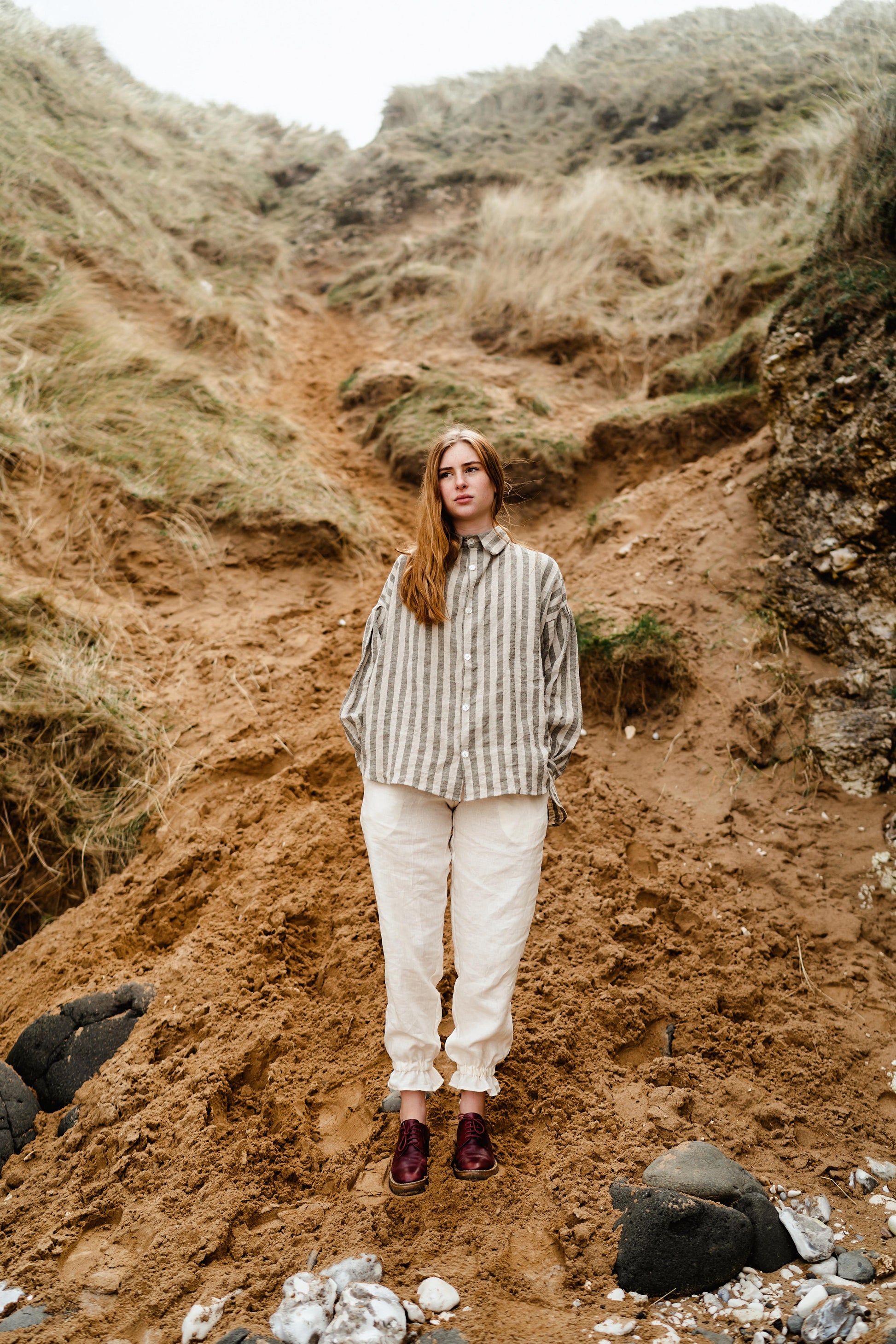 WILLOW BLOUSE | A truly special piece inspired by Irish tradition and craftsmanship The blouse features an asymetric collar detail at the back which can be made to order with or without the addition of irish crochet. The sleeves and back of the shirt have