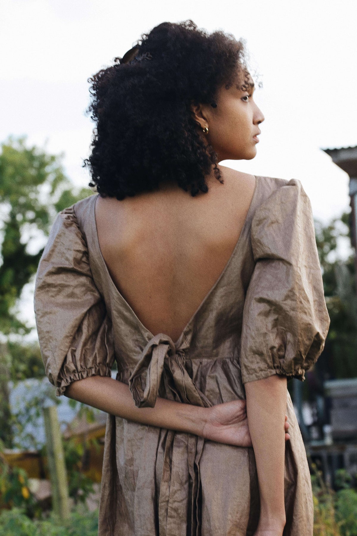 PAPER BAG DRESS | Ever been told... You'd look good in a paper bag!' Well, now you can try it out! Our AW 'Paper Bag' dress is a fun addition to your wardrobe. Created with Beetled linen, a process unique to Ireland whereby the linen is pounded with woode