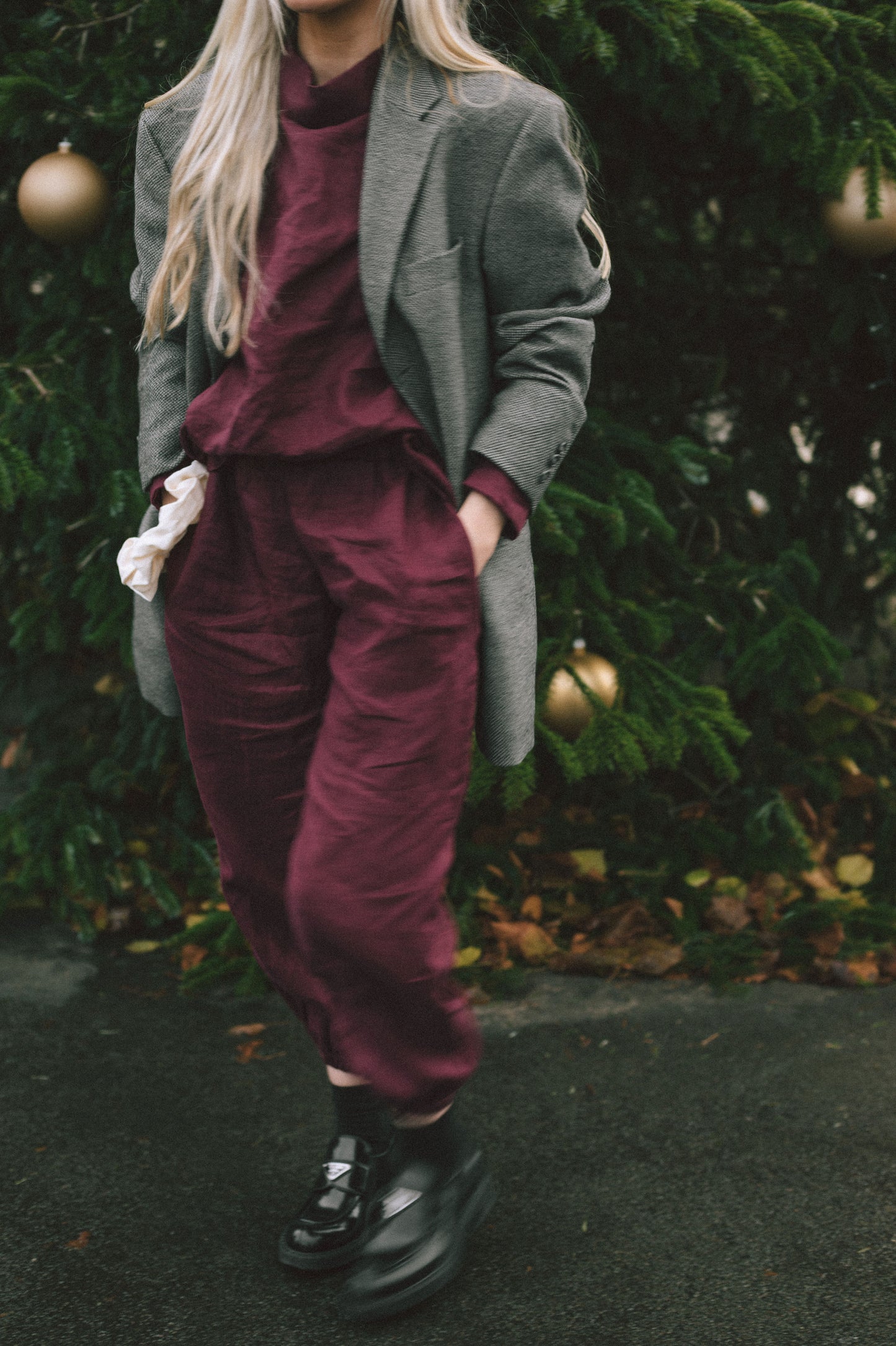 MERLOT LOUNGEWEAR SET | Our signature Cadhla loungewear set in a new rich colourway - Merlot. This set is designed to wear both in and out of the house. The buttons on the Cadhla blouse can also be worn to the back, making this a versatile wardrobe staple