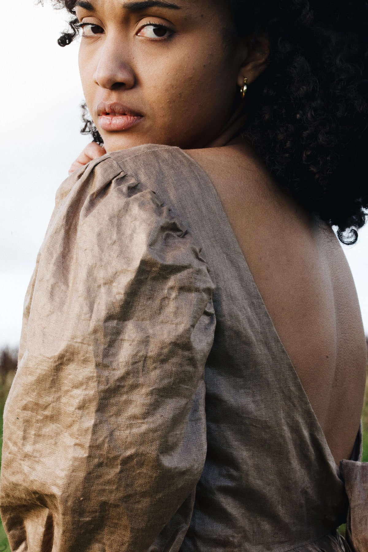 PAPER BAG DRESS | Ever been told... You'd look good in a paper bag!' Well, now you can try it out! Our AW 'Paper Bag' dress is a fun addition to your wardrobe. Created with Beetled linen, a process unique to Ireland whereby the linen is pounded with woode