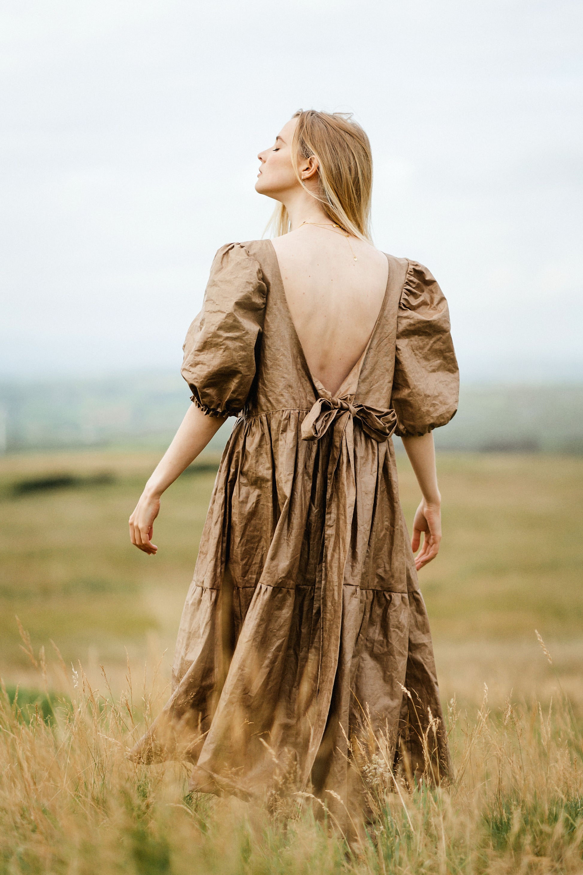 PAPER BAG DRESS | Ever been told... You'd look good in a paper bag!' Well, now you can try it out! Our AW 'Paper Bag' dress is a fun addition to your wardrobe. Created with Beetled linen, a process unique to Ireland whereby the linen is pounded with woode