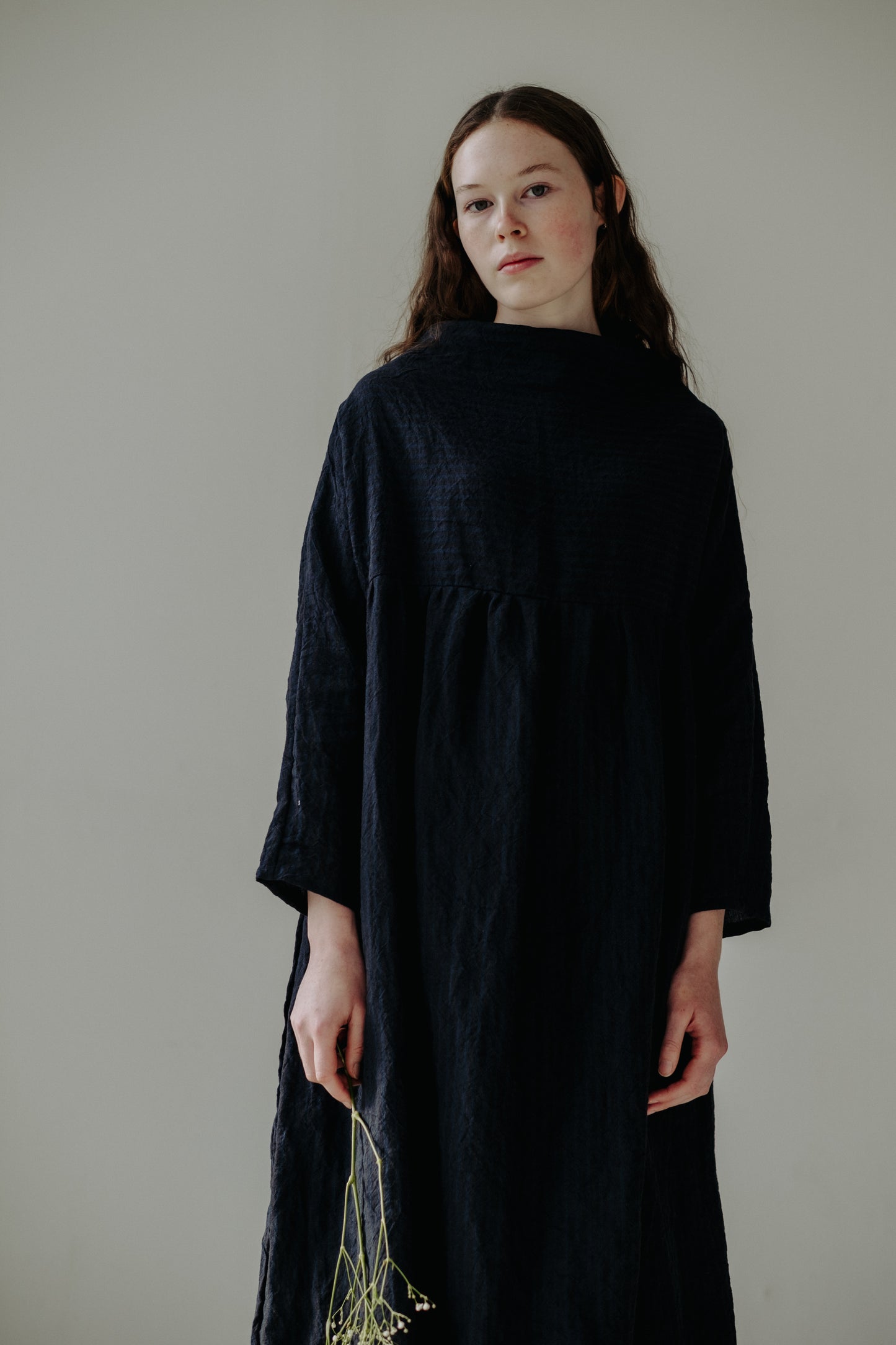 TILLIE DRESS | An effortless throw on that will feel right at home in a considered, every-day wardrobe. Tillie features a high neckline that sits elegantly across the neck- she can easily be dressed up or down and layered up for the colder months. Pair wi