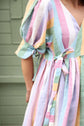 THE HOPE DRESS | This one is pretty special to us. Some of you may remember back whenever lockdown hit, we sourced some rainbow striped deadstock fabric and used it to make scrunchies. The concept was that when you bought one, we gifted one to your chosen