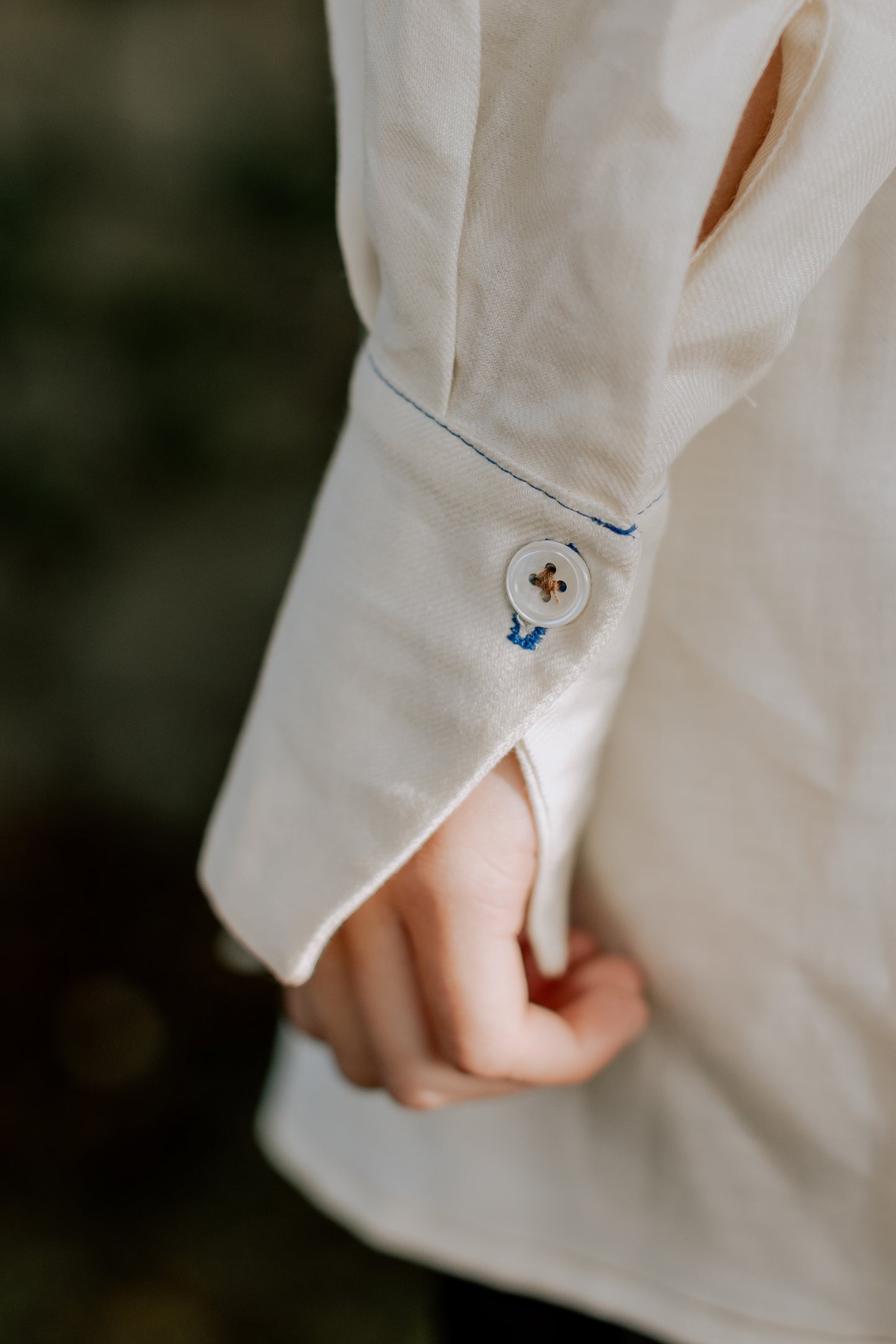 DAD SHIRT | ECRU TWILL | The Dad shirt- inspried by one of Amy's favourite oversized shirts, poached from her Dad's wardrobe! The shape of the shirt has been carefully considered - a longer length, oversized pocket, collar and cuff details make this a war