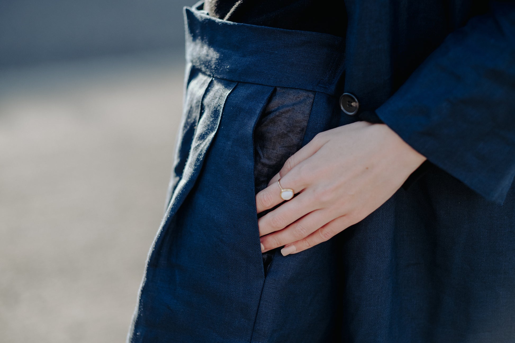 NAVY | BLACK BEETLED SUIT TROUSERS | Tailored trousers with a side of elasticated waist... Our new suit is where structure and tailoring meet relaxed oversized 'throw-on' fit, making it a perfect day to day throw on that is versatile enough to wear to the