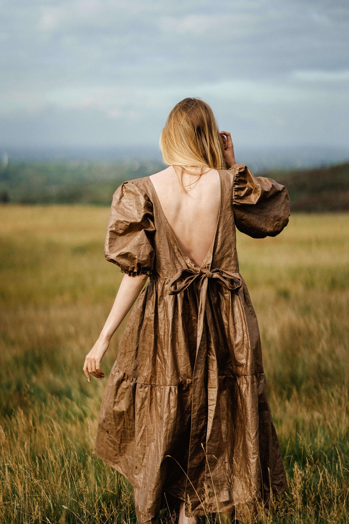 brown paper dress Made a paper bag dresspart 3