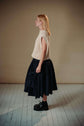 LINEN TUTU | The linen tutu - because no one ever really grows up enough to not want to wear a tutu! Voluminous, romantic and feminine, the tutu features two gathered layers with an oversized bow in a luxurious dark navy. Side seam pockets. Made with 100%