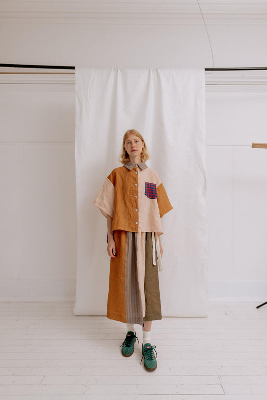 THE LINEN ROOM SKIRT | This season we have introduced a new concept called The Linen Room Project Born out of our commitment to sustainability, we decided to rethink our design process and get creative with what we already have in 'The Linen Room'. Using