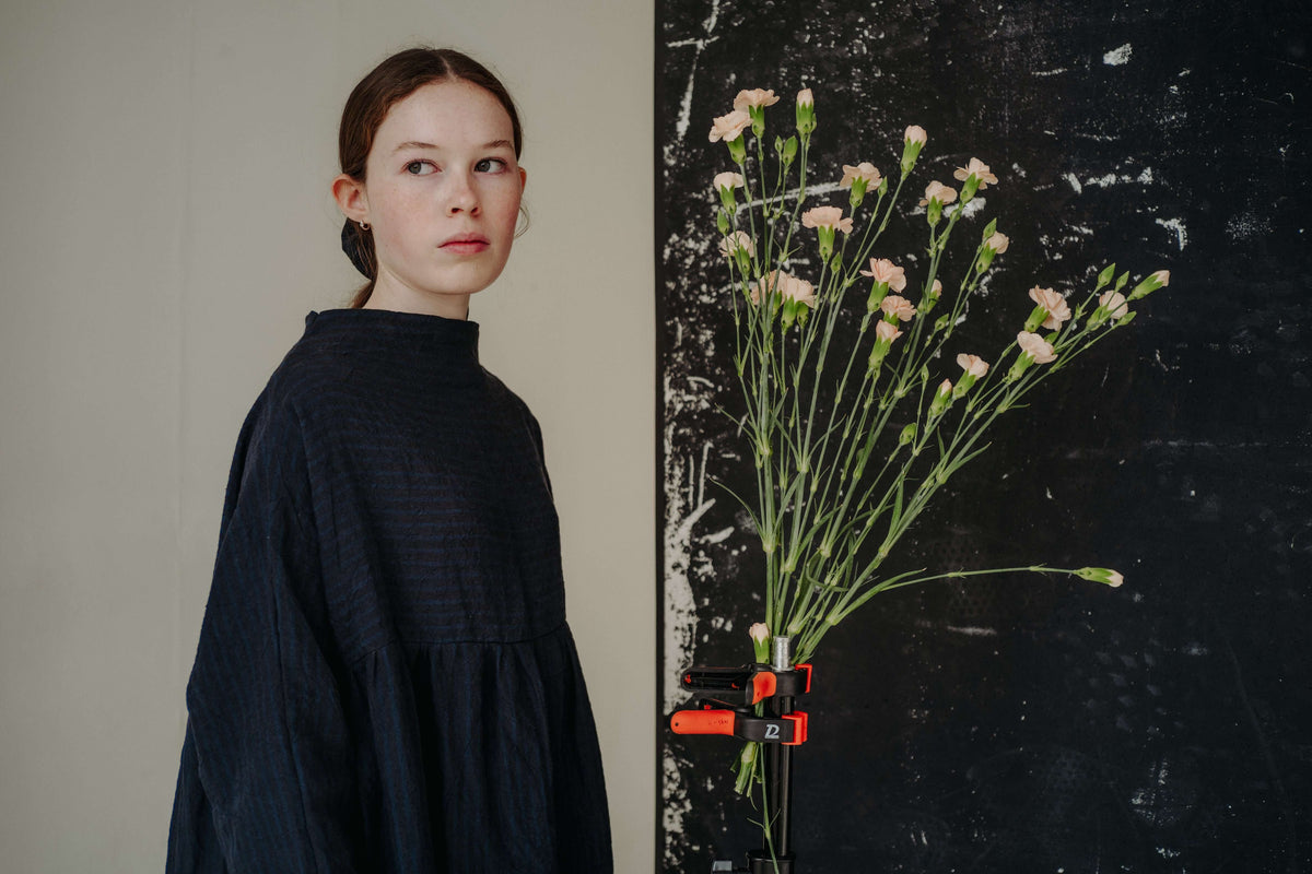 TILLIE DRESS | An effortless throw on that will feel right at home in a considered, every-day wardrobe. Tillie features a high neckline that sits elegantly across the neck- she can easily be dressed up or down and layered up for the colder months. Pair wi