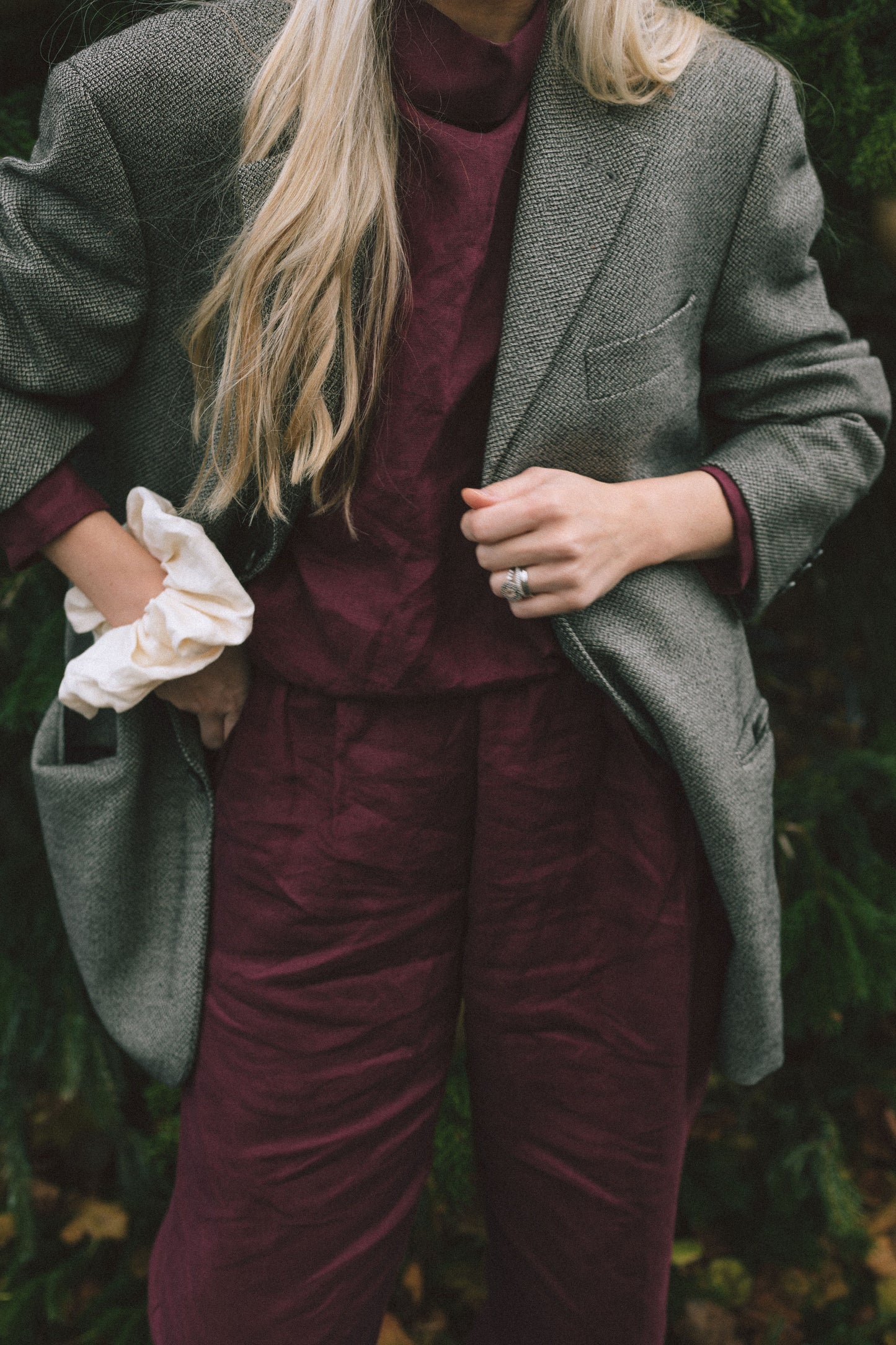 MERLOT LOUNGEWEAR SET | Our signature Cadhla loungewear set in a new rich colourway - Merlot. This set is designed to wear both in and out of the house. The buttons on the Cadhla blouse can also be worn to the back, making this a versatile wardrobe staple