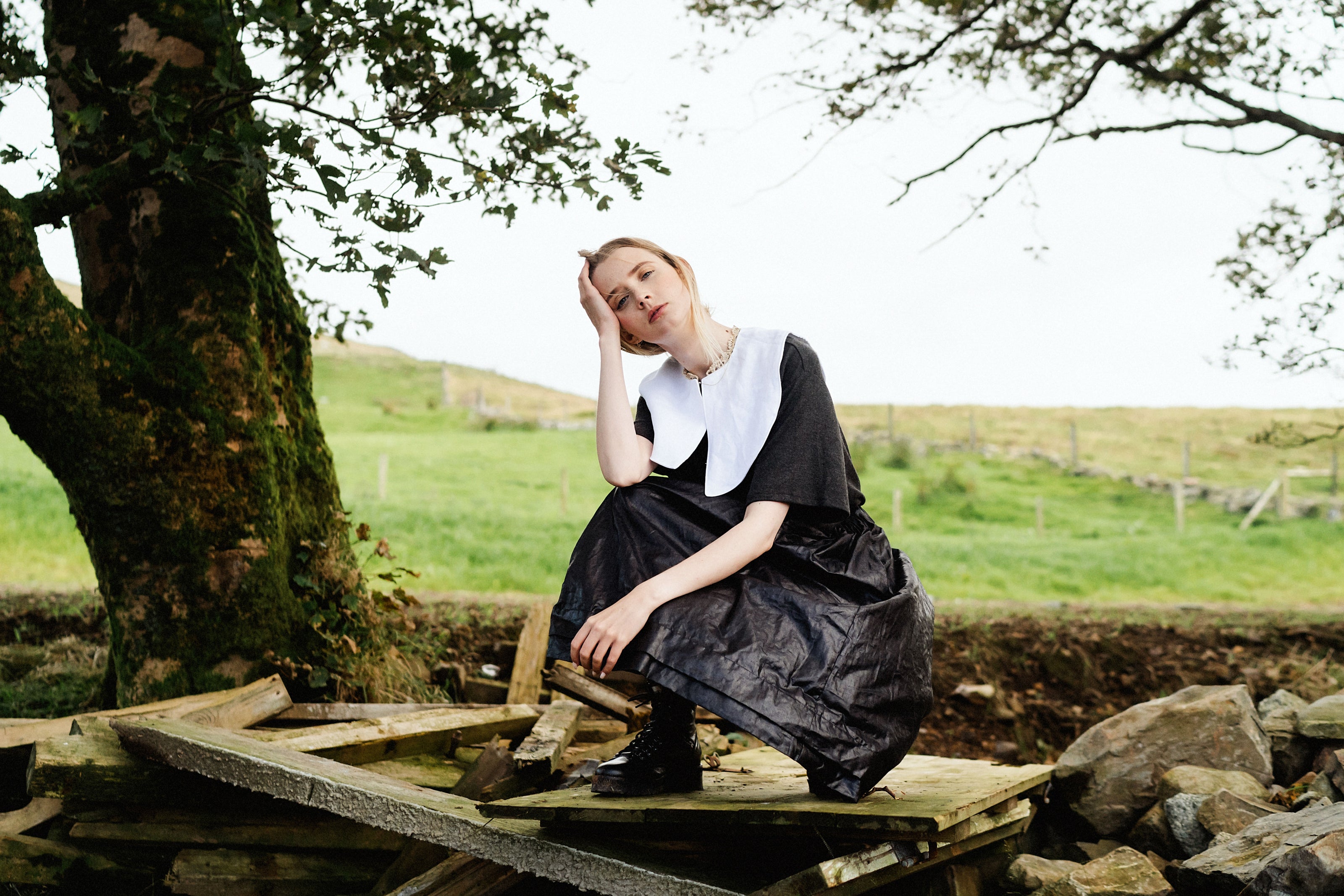 AURELIA SKIRT | BEETLED | A winter update to our classic 'throw on' Aurelia skirt. This skirt is created using Beetled linen- a process unique to Ireland, whereby the linen is 'beetled' by being pounded with wooden blocks for hours to achieve a beautiful