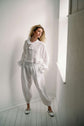 WHITE JOGGERS | Our classic joggers in a tumbled white linen. An easy, go-to summer staple.