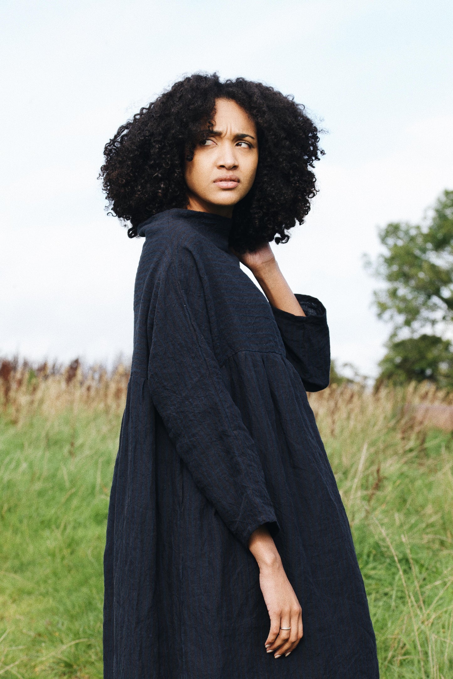 TILLIE DRESS | An effortless throw on that will feel right at home in a considered, every-day wardrobe. Tillie features a high neckline that sits elegantly across the neck- she can easily be dressed up or down and layered up for the colder months. Pair wi