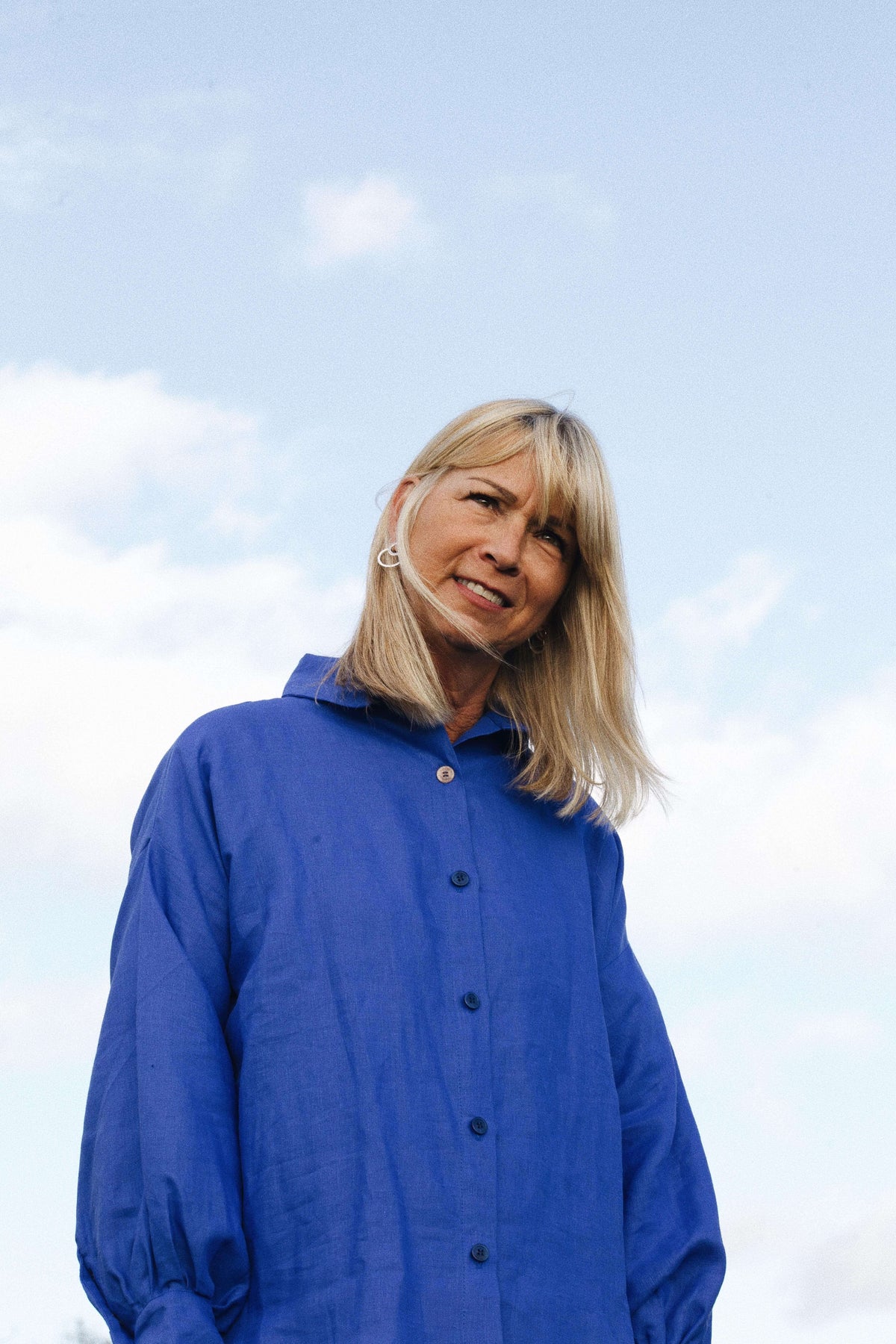 BLUEBELL BLOUSE | The summer blues we are okay with... Add a pop of colour to your summer wardrobe with our new Bluebell blouse. The sillouhette is a cross between our Willow and signature Cadhla blouse - loose and flowy with volumous sleeves and curved c