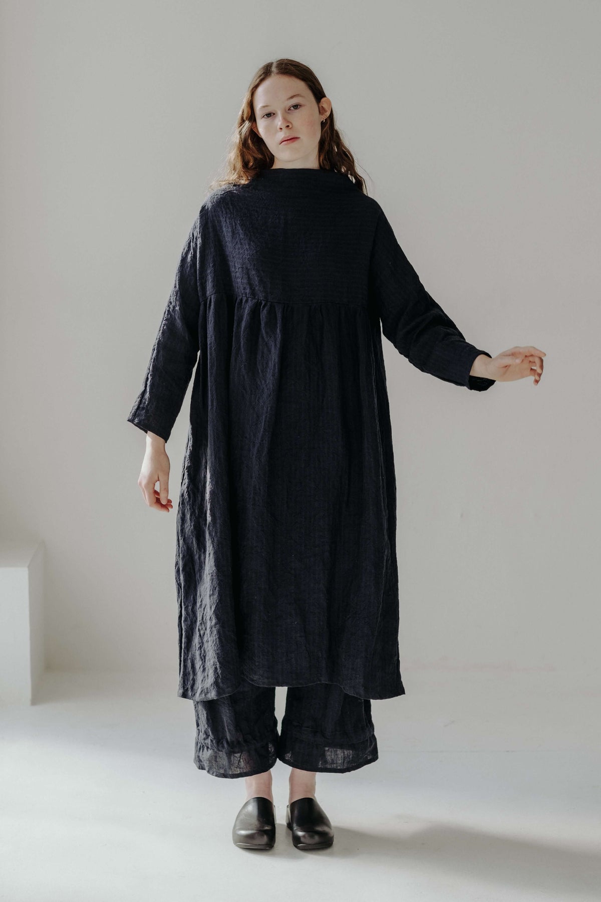 STRIPED BLOOMERS | An update on our signature bloomers. A more oversized shape that can be worn gathered at the ankle, or loosened for a wider fit. Wear with long socks and sneaks for the winter months. A modern take on 19th century Bloomers. These underg