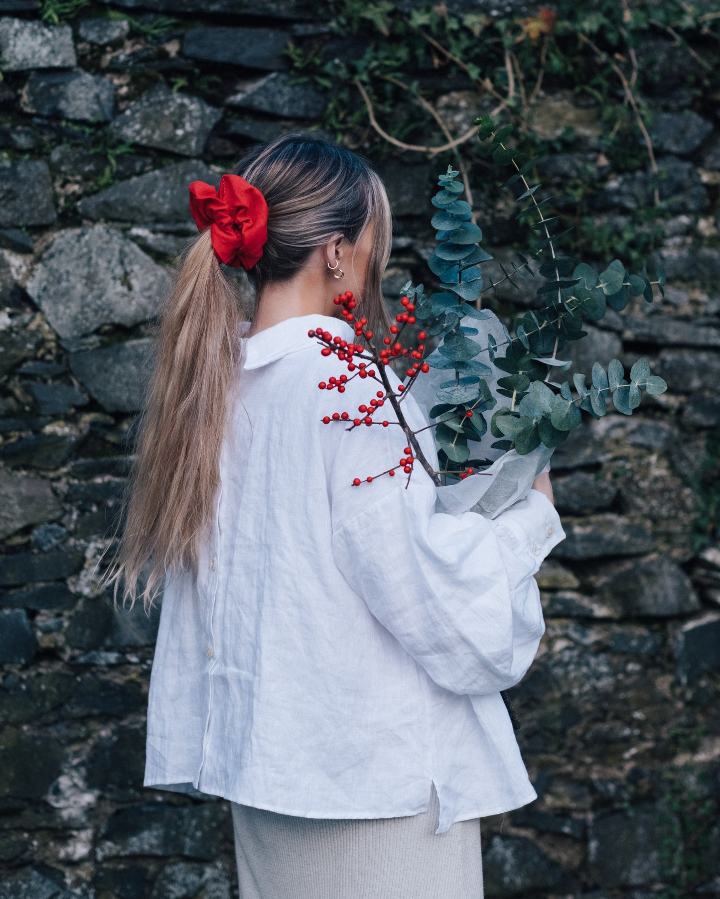 CHRISTMAS COMBO | Our Christmas Scrunchie Combo.- Poppy Red- Emerald Green- Oatmeal A festive pack of three limited edition scrunchies. A perfect stocking filler for your loved one or for you!Our scrunchies are made with soft Irish linen with loads of 'sc