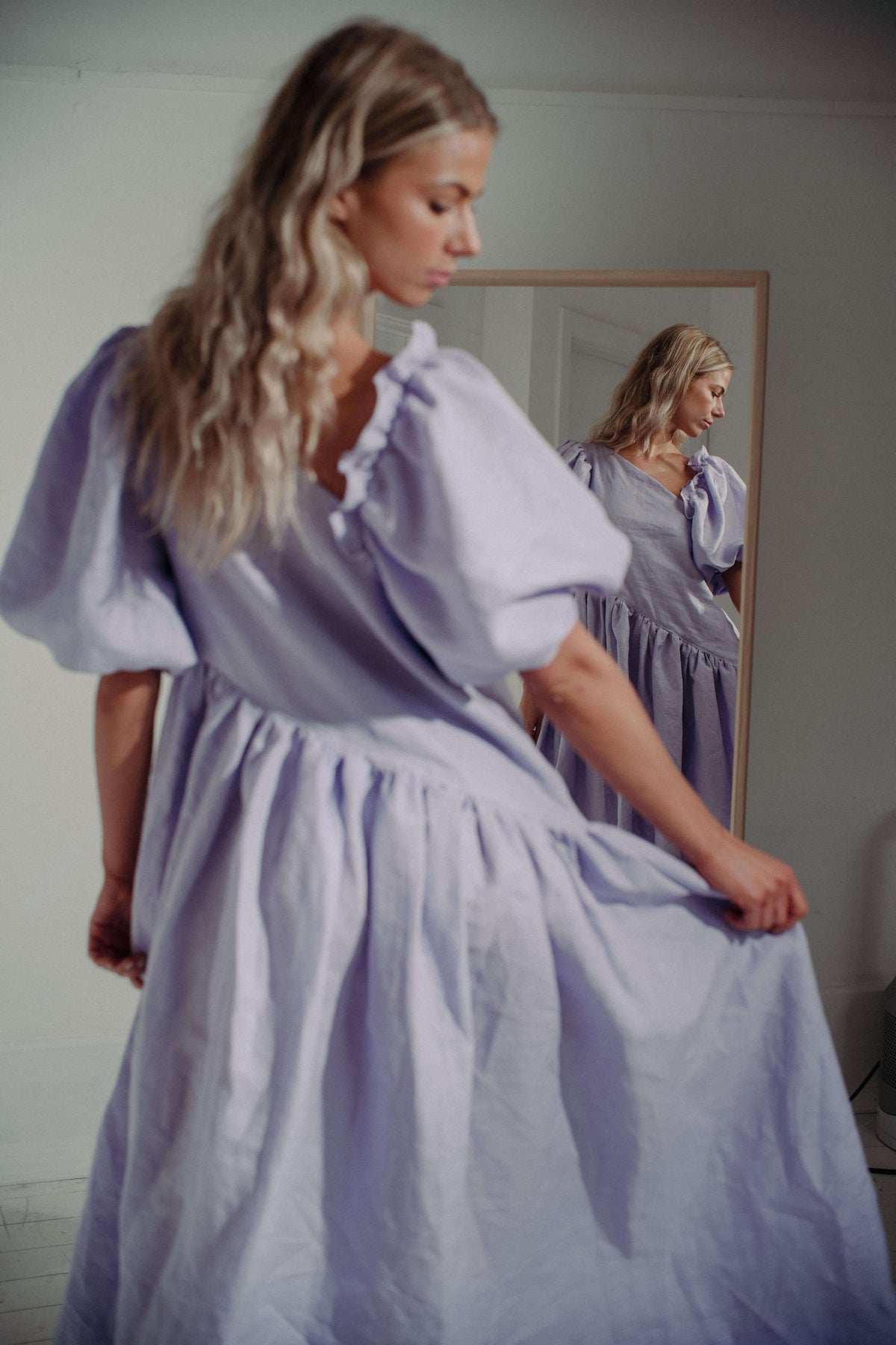 ANGELINA DRESS | LAVENDER | Angelina- our statement dress this season. She's a little over-the-top, yet so wearable in our very 'Kindred' way. Pop her on with sneakers or bold block heels alike, and she'll make a statement in any room she enters. Cut with