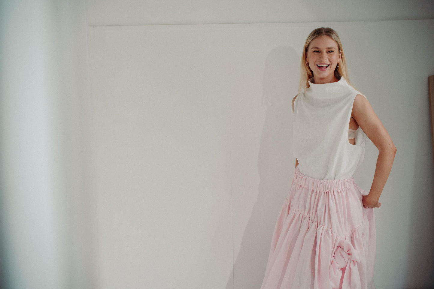 PINK TUTU | The linen tutu, now in the most whimsical, pretty pink - because no one ever really grows up enough to not want to wear a tutu! Voluminous, romantic and feminine, the tutu features two gathered layers with an oversized bow in a luxurious dark