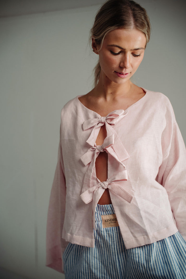 pink tie and shirt