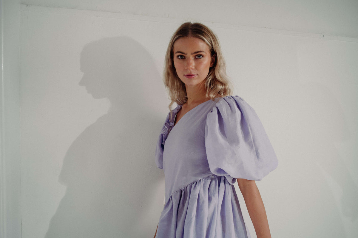 ANGELINA DRESS | LAVENDER | Angelina- our statement dress this season. She's a little over-the-top, yet so wearable in our very 'Kindred' way. Pop her on with sneakers or bold block heels alike, and she'll make a statement in any room she enters. Cut with