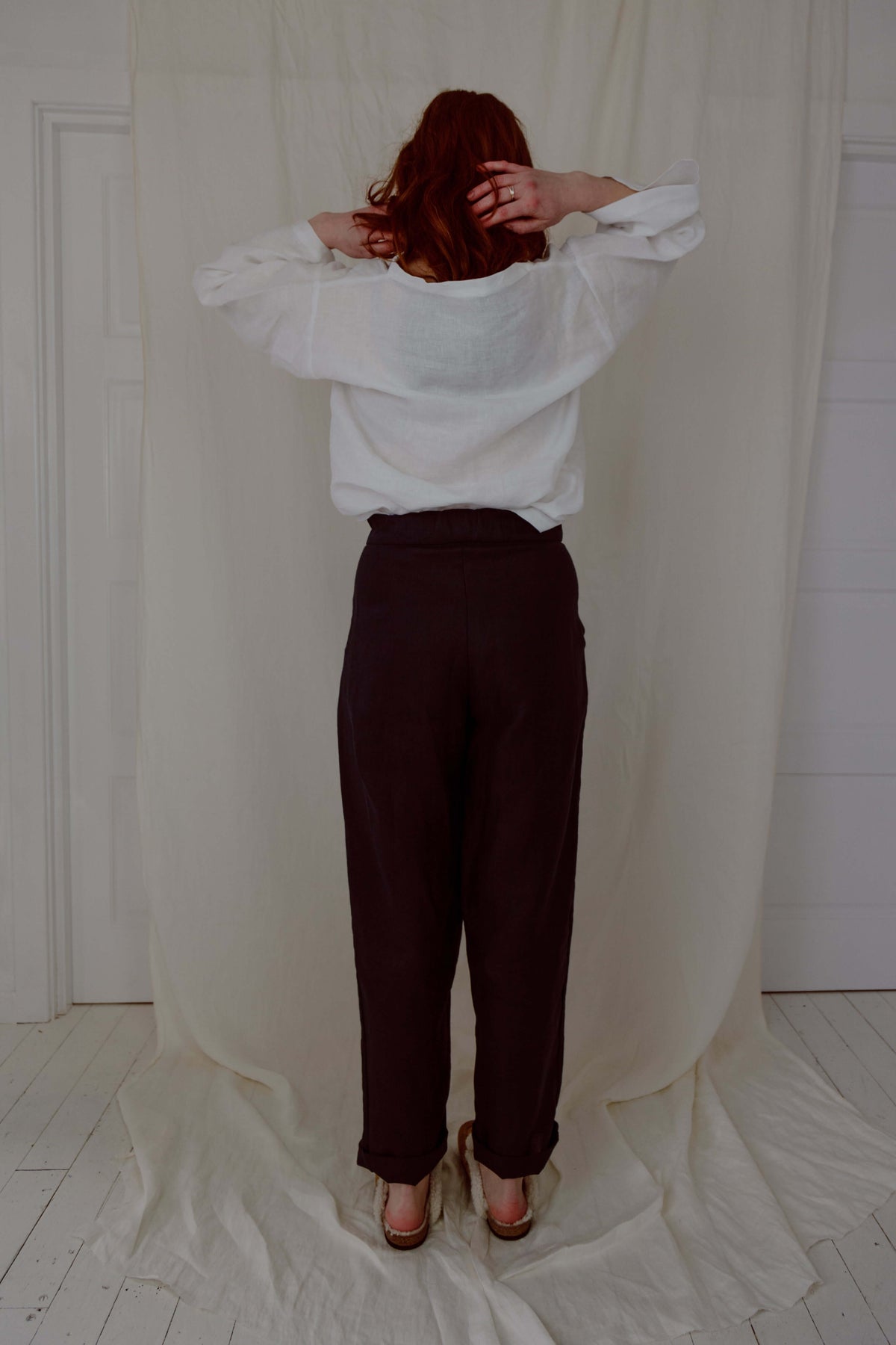 ASYMMETRIC TEE | An update on our best selling staple- the kind tee. This one features a flattering assymetric neckline detail that makes it a little more special than your average white tee, yet really wearable and easy to dress up or down. Wear with our